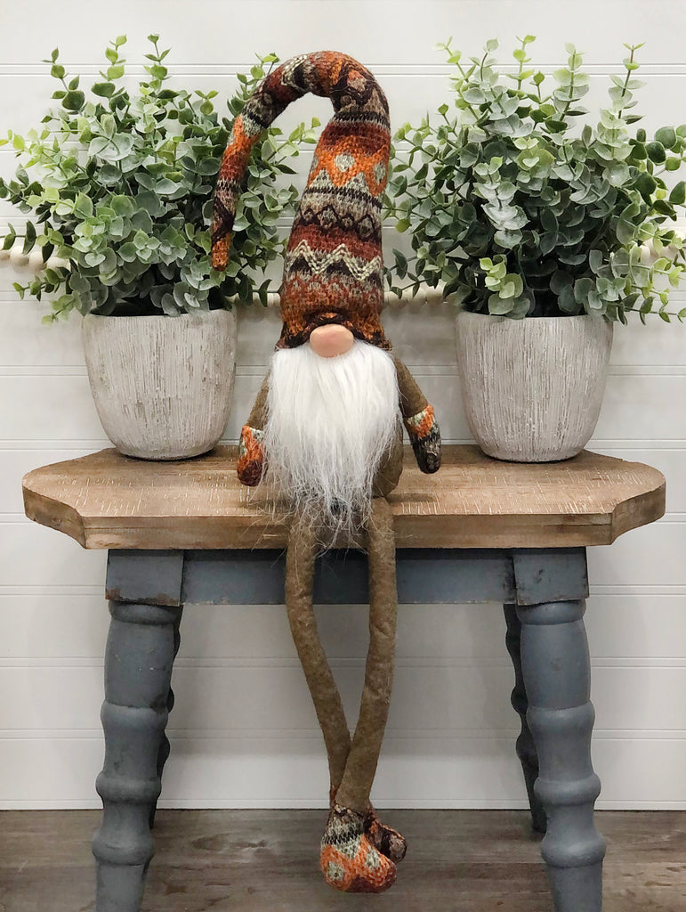 Long Legged Shelf Sitting Gnome Plush Shelf Sitter Gnome - Gnomes and Pretty Things
