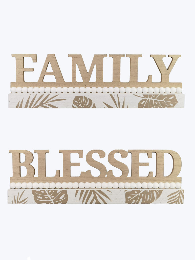 Blesses Family Tabletop wood sign - Gnomes and Pretty Things