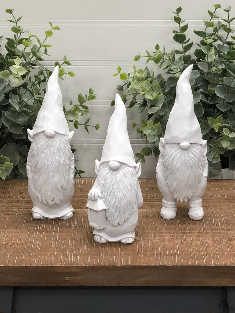 Modern Gnome Figurine Set of 3 Gnome Figurines - Gnomes and Pretty Things
