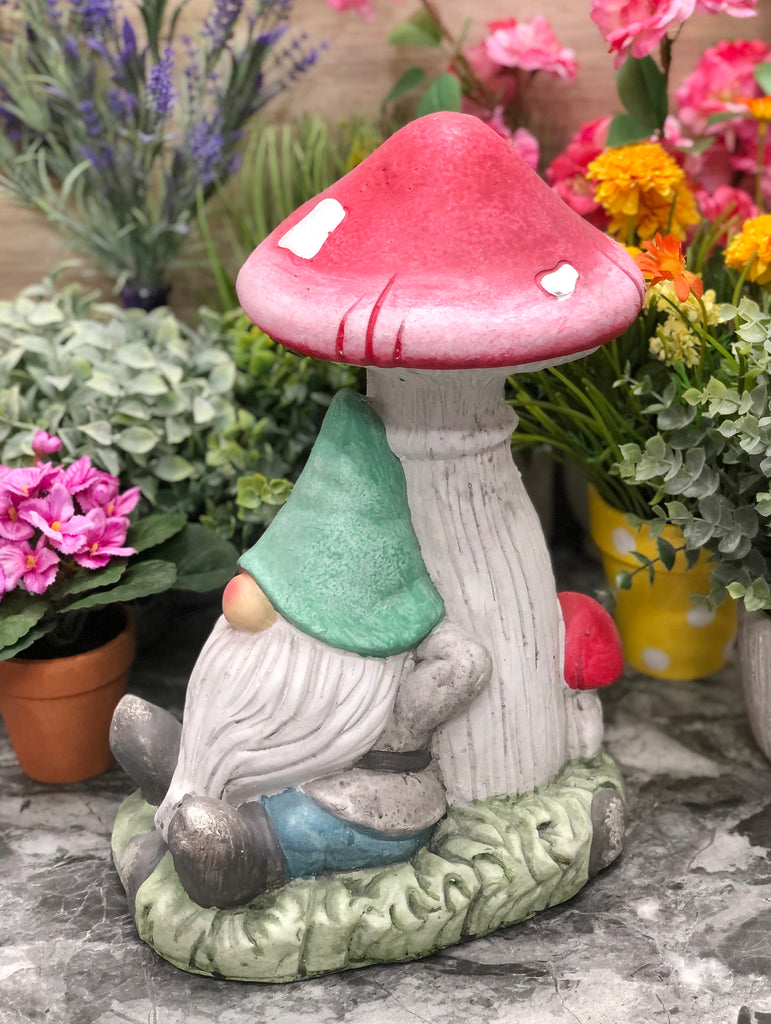 Large Garden Gnome Statue Mushroom Gnome Garden Statue - Gnomes and Pretty Things