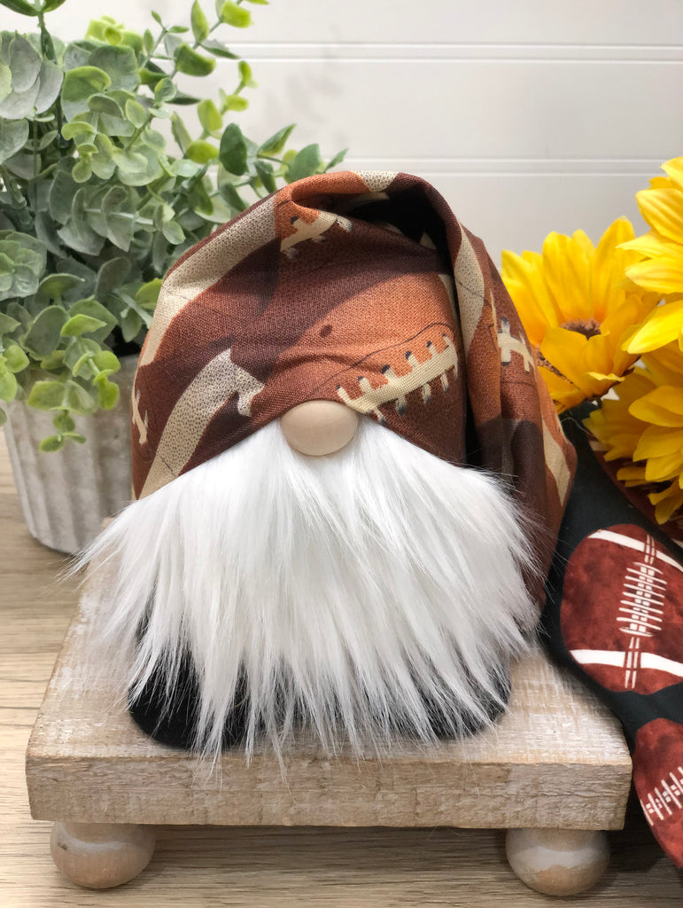 Football Slouchy Hat Gnome Hand Made Plush Gnome Football - Gnomes and Pretty Things